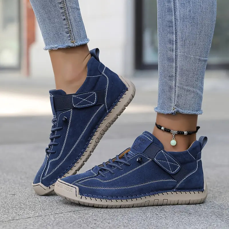Baskets pied large à enfiler pour femme – bleu